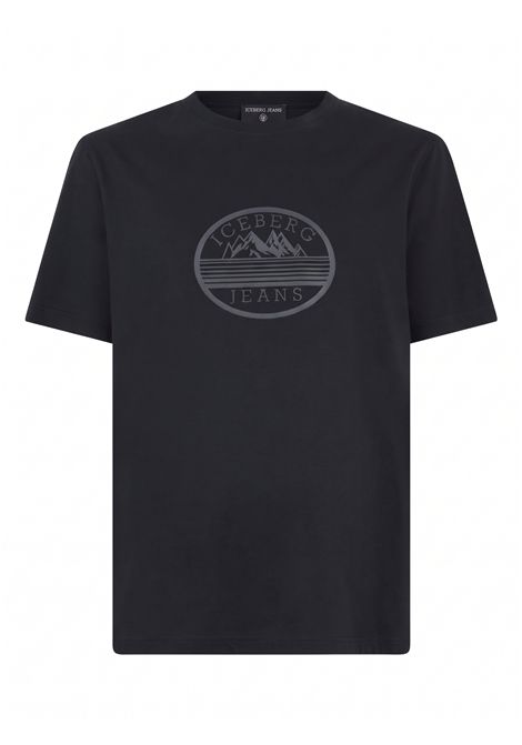 T-shirt in jersey con stampa nero ICEBERG | F015 P4009000
